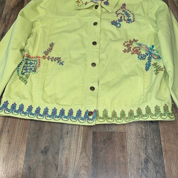 Coldwater Creek Embroidered Jean Jacket.  Size XL - Picture 8 of 12